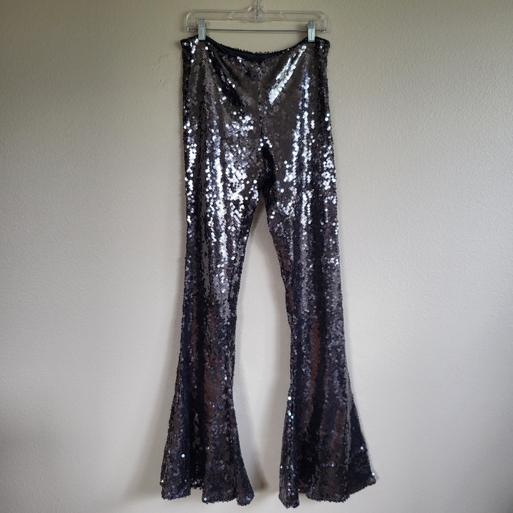 Sequin Flare Pants and Jacket Set - image 3